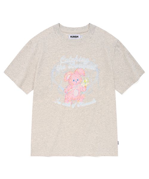 MUSINSA | KIRSH Witty Bunny Bouquet Girl T-shirt [Oatmeal]