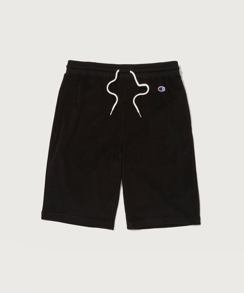 테리 소재 C로고 숏팬츠 Black
