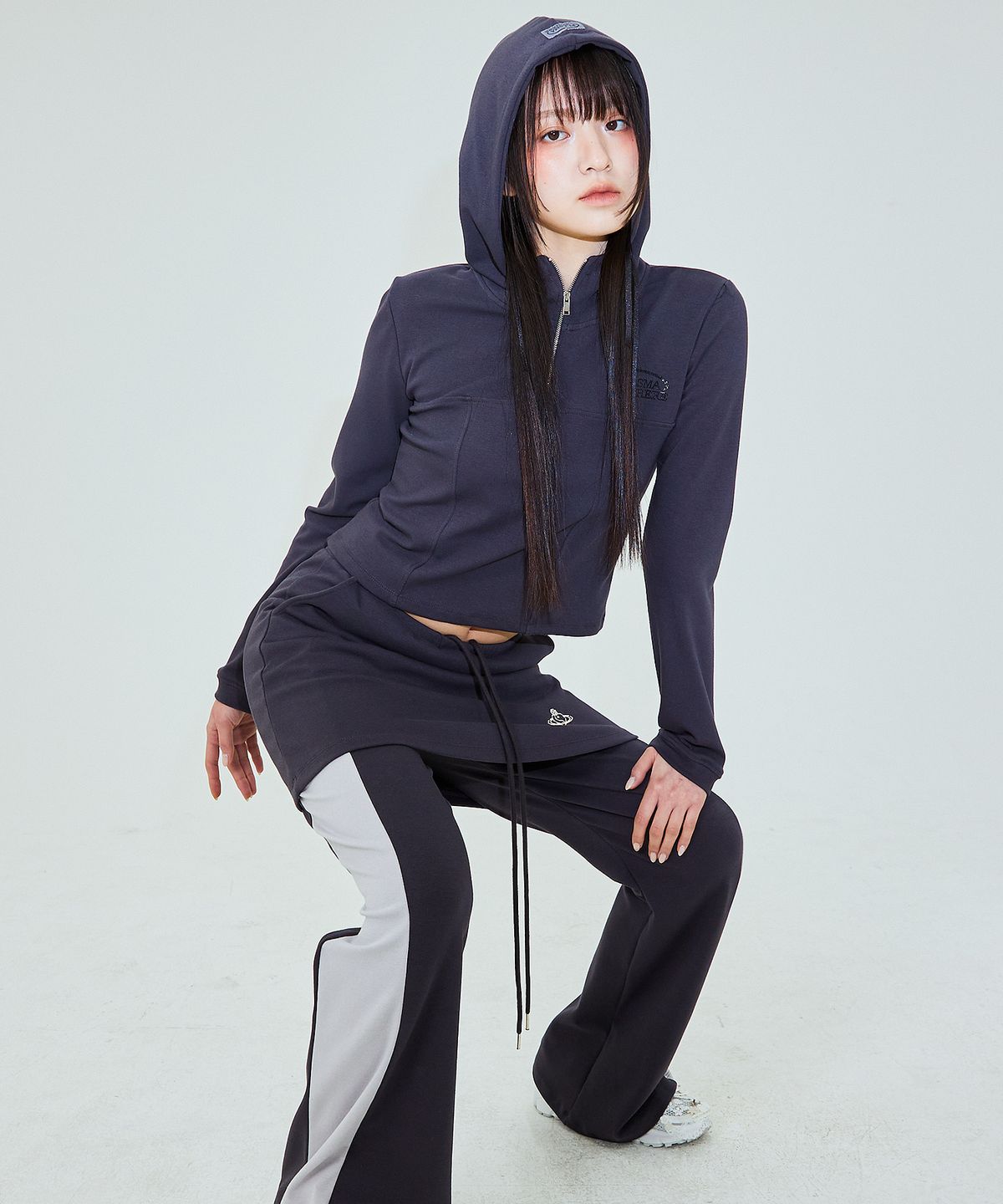 플라즈마스페어(PLASMA SPHERE) RAIL T-SHIRT IN DARK GREY (후드집업)