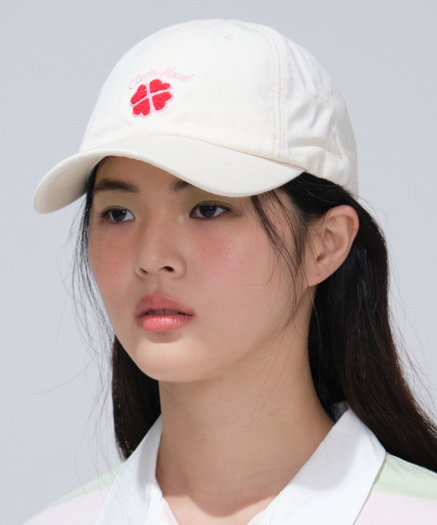 MUSINSA | COVERNAT Clover heart booklet embroidery ball cap