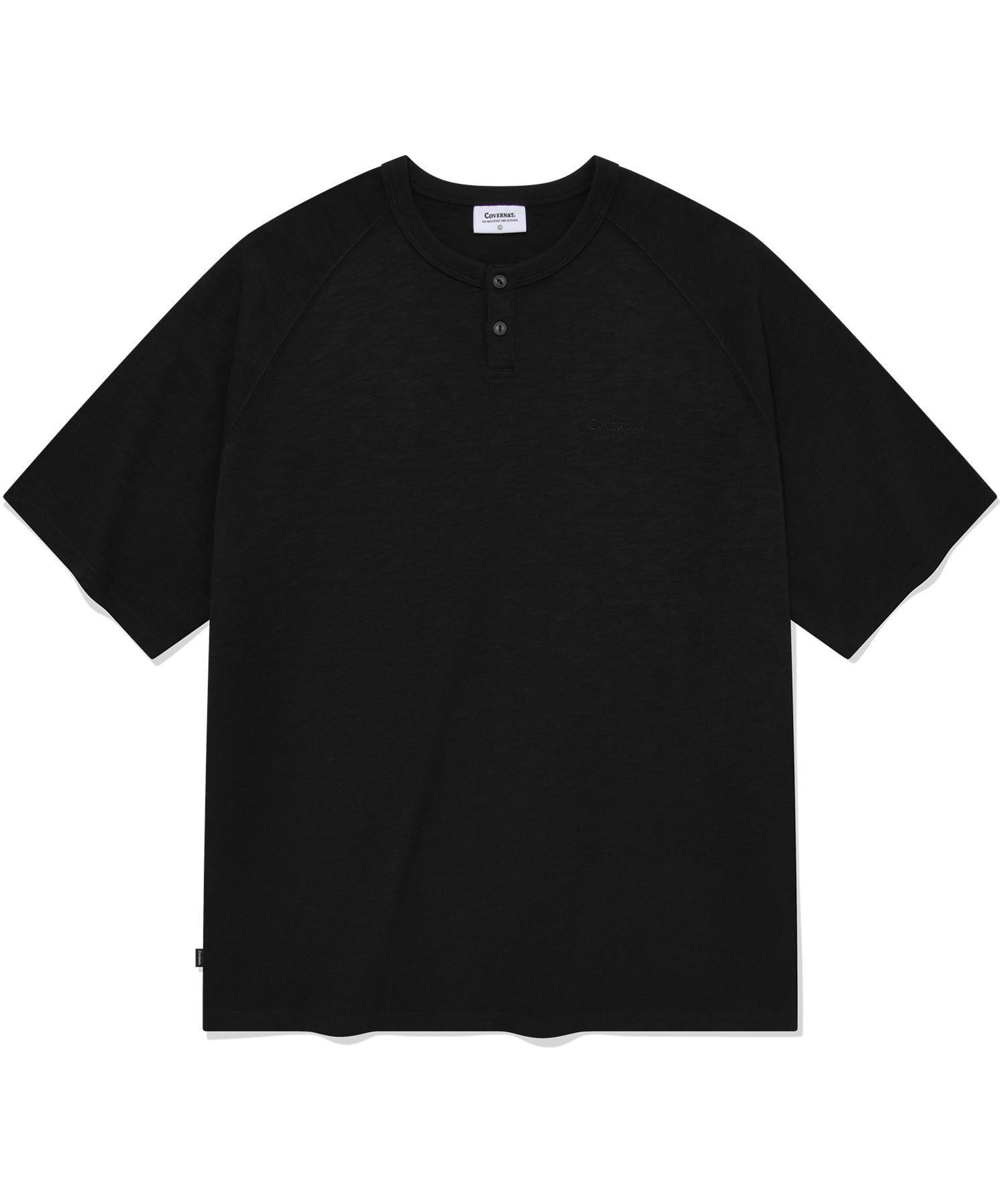 Tシャツ・カットソー COVERNAT Slub henley neck t-shirt black MUSINSA | COVERNAT Slub henley neck t-shirt black