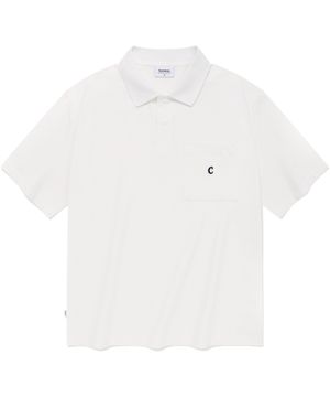 어센틱 포켓 카라 티셔츠 화이트