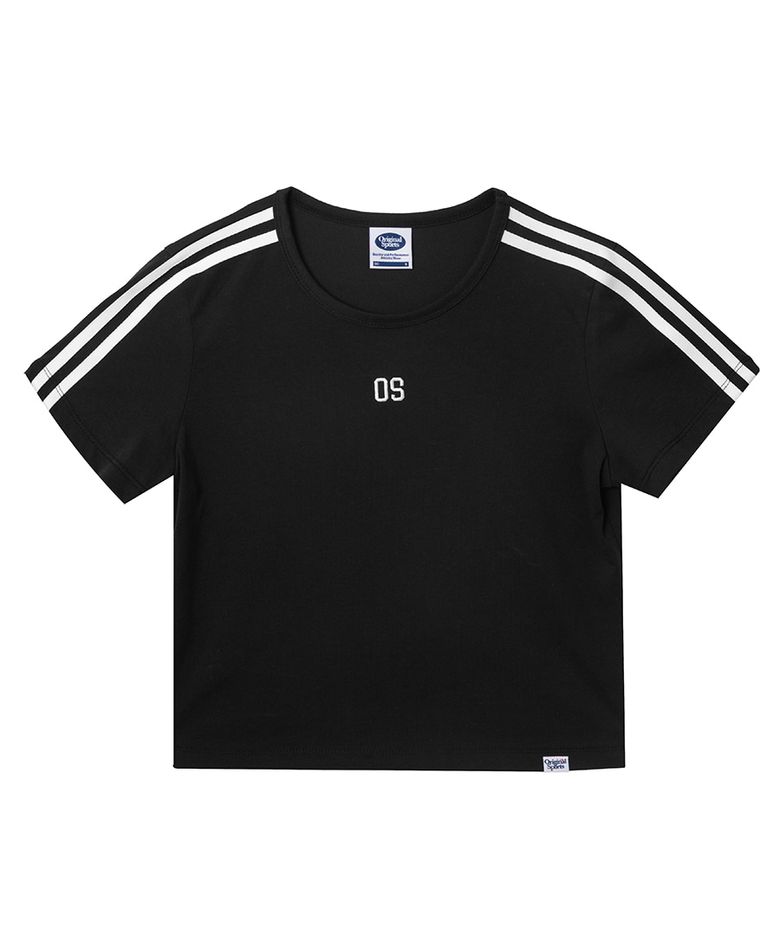 W VINTAGE RUNNING HALF SLEEVE BLAK