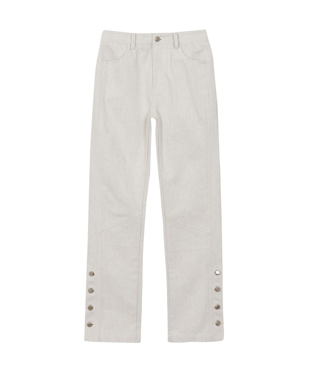 데비어퍼(DEBBY UPPER) SIDE OPEN STRAIGHT FIT PANTS_IVORY