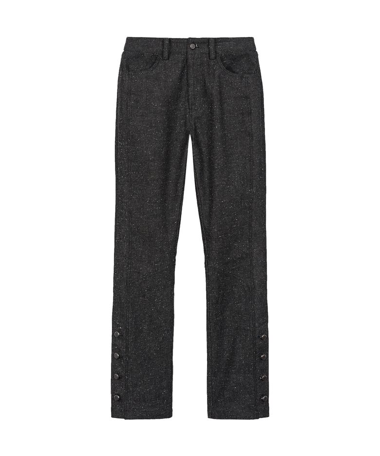SIDE OPEN STRAIGHT FIT PANTS_BLACK