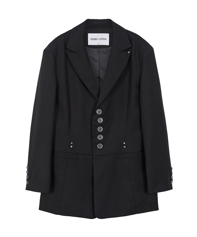 RIVET POINT OVERFIT BLAZER_BLACK