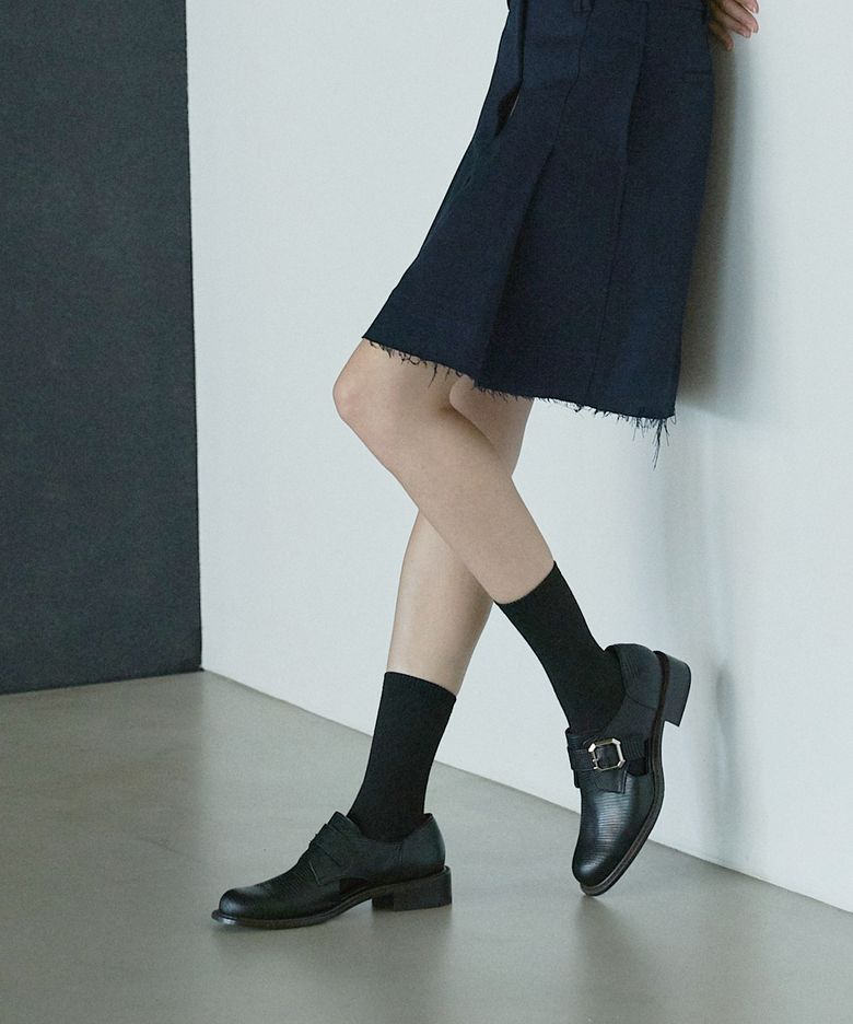 Leather T-bar Loafers