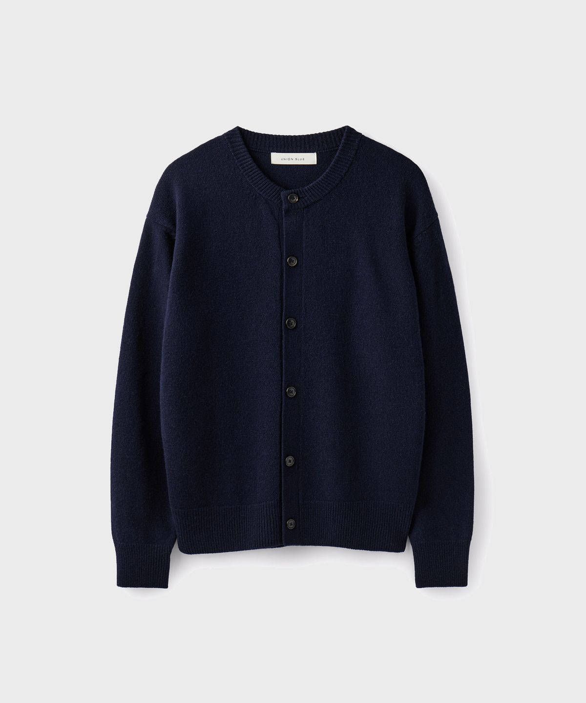 유니온블루(UNION BLUE) SOLID CROP CARDIGAN [NAVY]