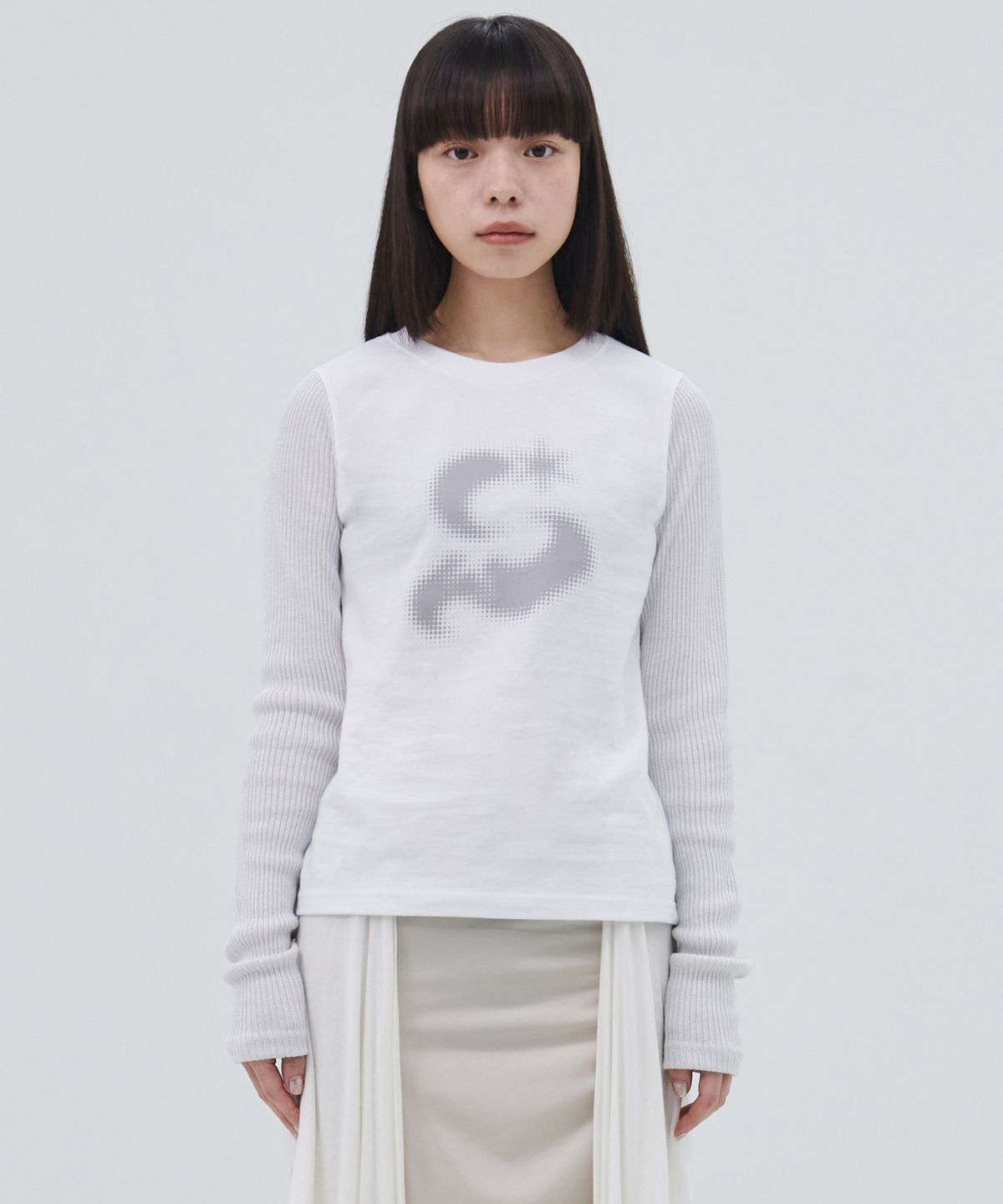 피스메이커(PIECE MAKER) TS METAL KNIT LS (WHITE)