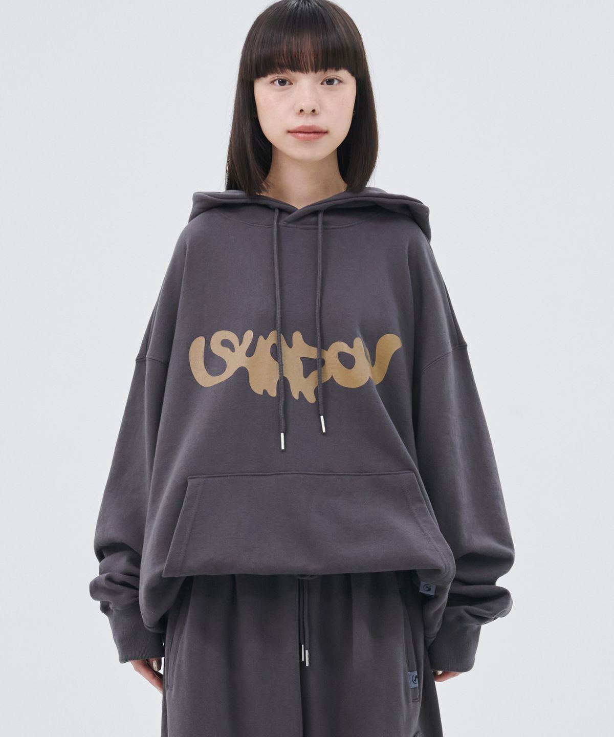 피스메이커(PIECE MAKER) TS LOGO HOODIE (CHARCOAL)