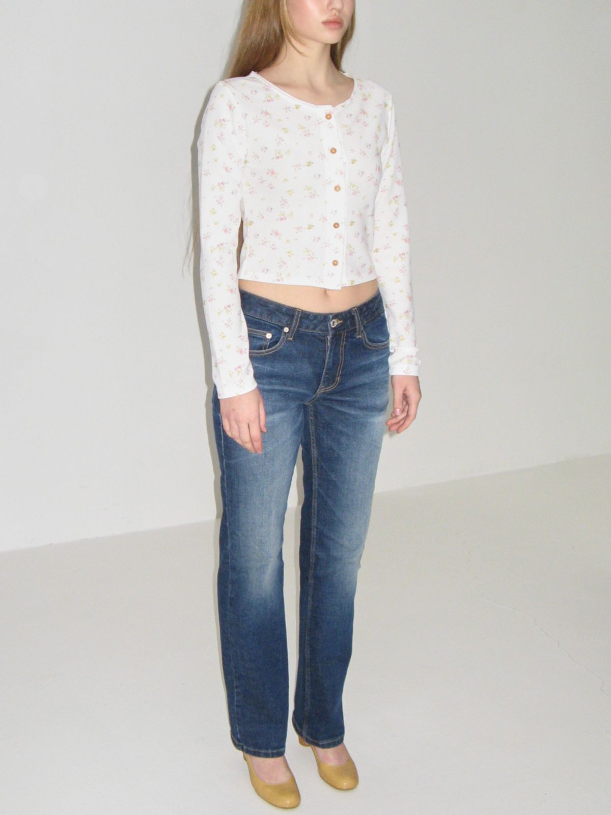 익스파이어드걸(EXPIRED GIRL) Semi Low Straight Denim Pants