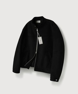비건 스웨이드 바이커 자켓_Black