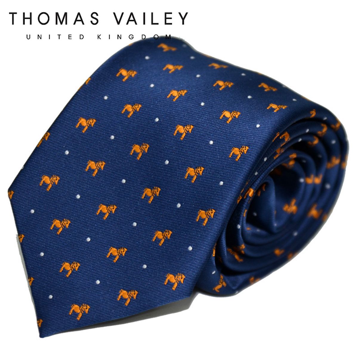 토마스 베일리(THOMAS VAILEY) 패션넥타이-달라호스 오렌지 8cm