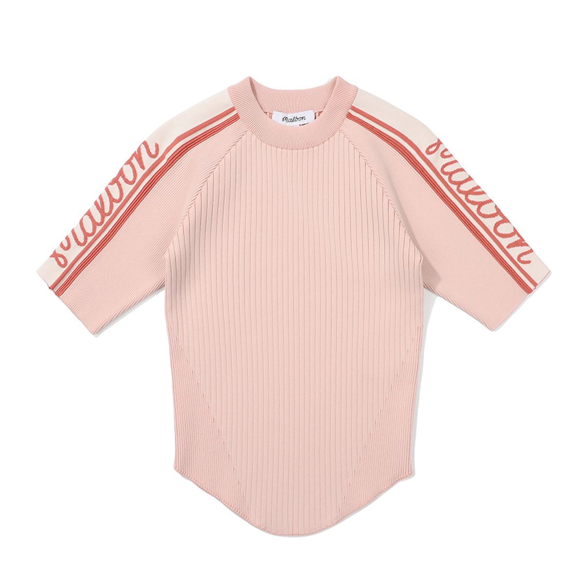 말본 골프(MALBON GOLF) 모크넥 투톤 립 니트 CREAM (WOMAN)