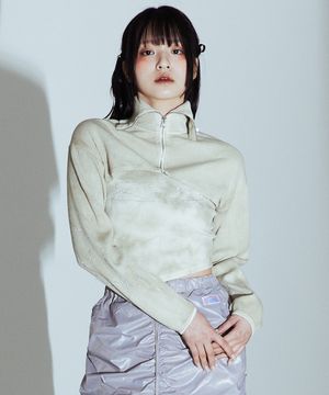 TOPPING JUMPER IN BEIGE(물나염 집업)