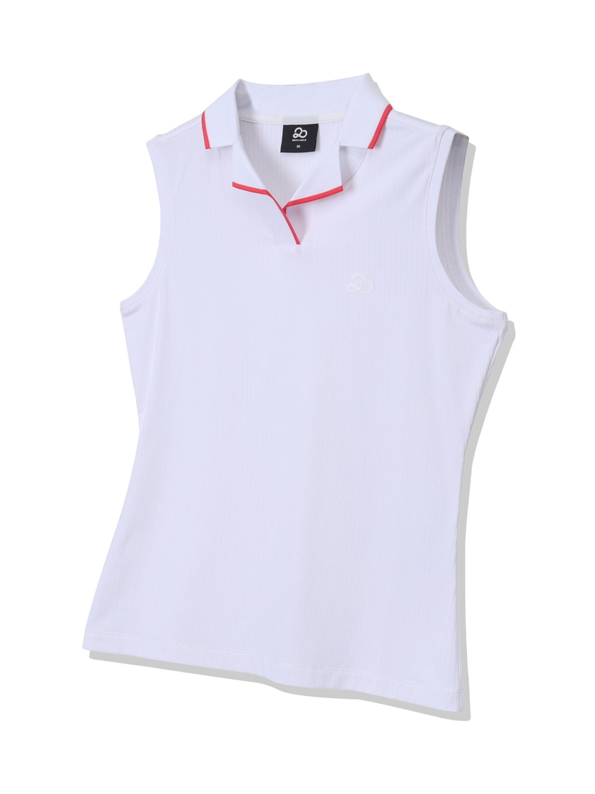 투에니스홀(20TH HOLE) 골지 카라배색 슬리브리스 우먼 [WHITE]