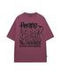 애플 픽셀 그래픽 오버핏 티셔츠 - PLUM