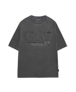 ODSD 피그먼트 데미지 티셔츠 - LIGHT CHARCOAL