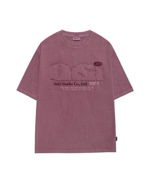 ODSD 피그먼트 데미지 티셔츠 - DUSTY PINK