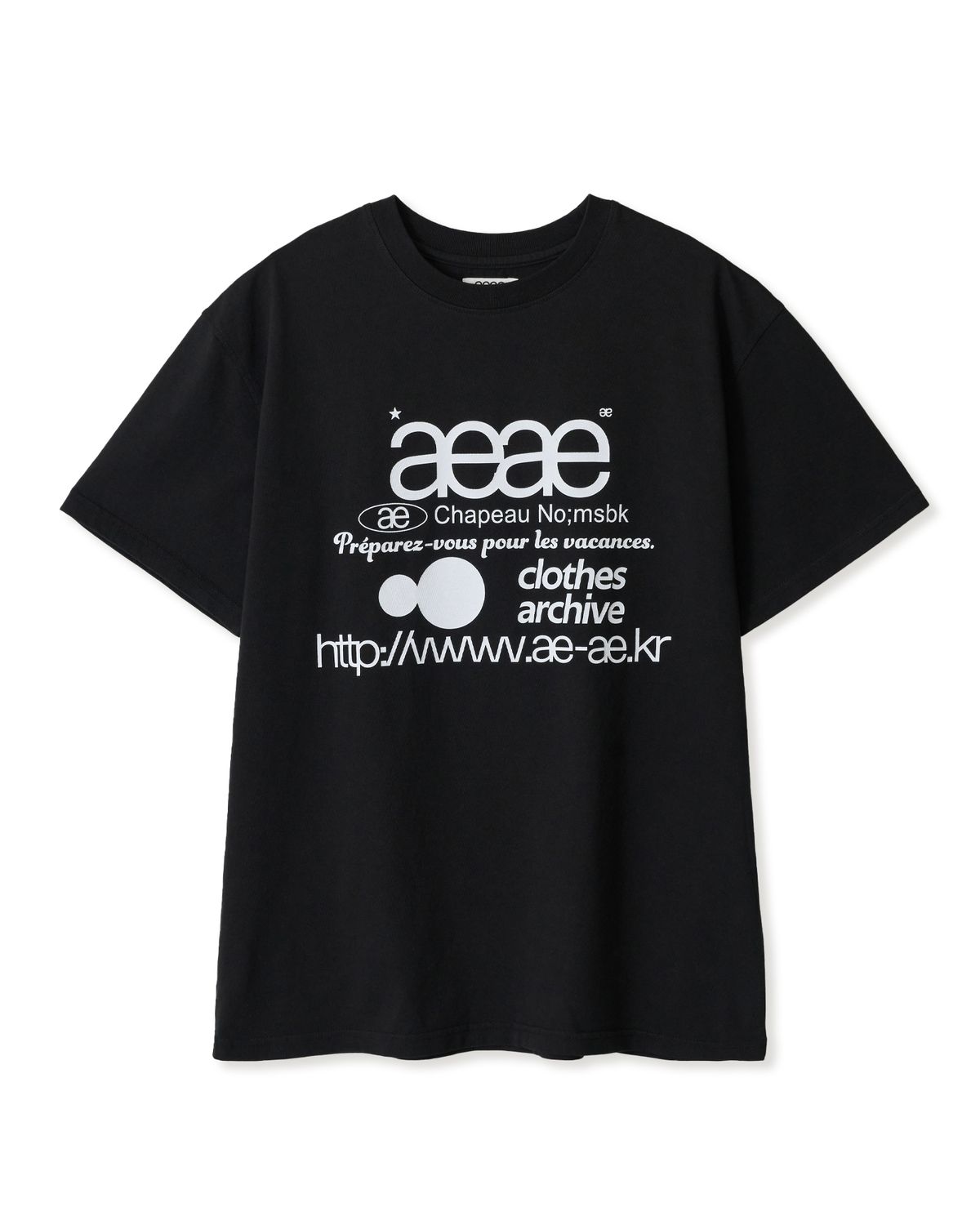 에이이에이이(AEAE) WEB LOGO T-SHIRTS [BLACK]
