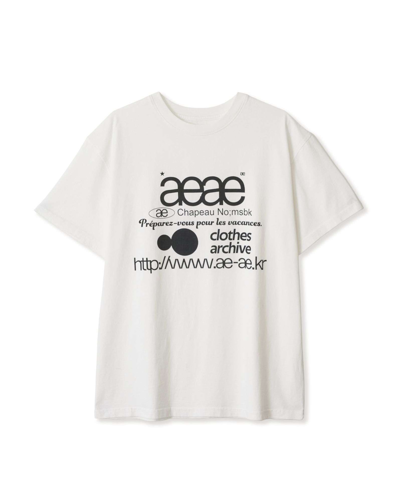 【AEAE】NEW SYMBOL T-SHIRTS [WHITE] SYMBOL T-SHIRTS [WHITE] - aeiaeiae | 60% - Asian Fashion