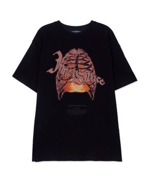 이너 스페이스 수피마 코튼 라운드 넥 반팔 티셔츠_블랙