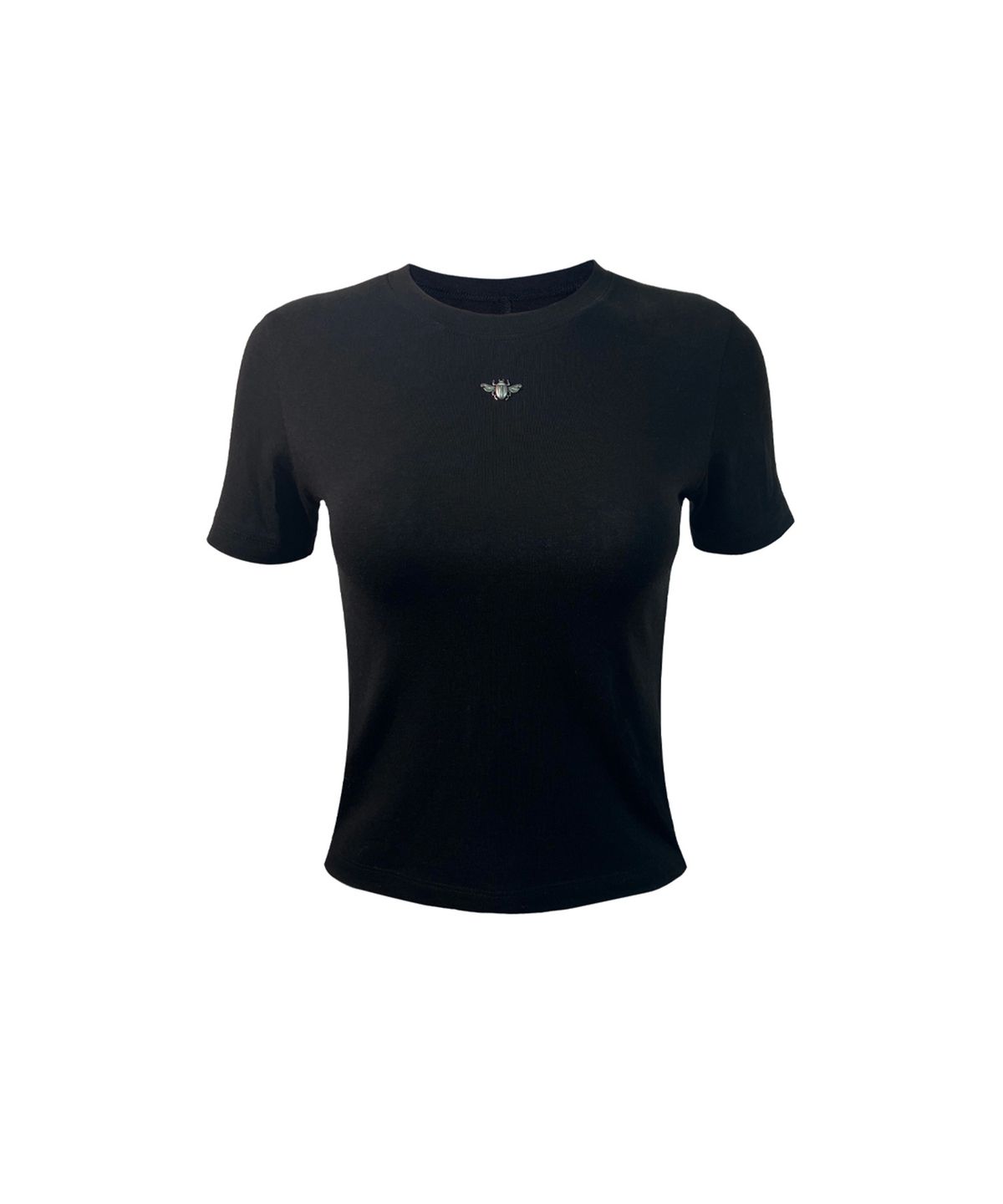 로맨틱타이거(ROMANTIC TIGER) chrome beetle basic black tee