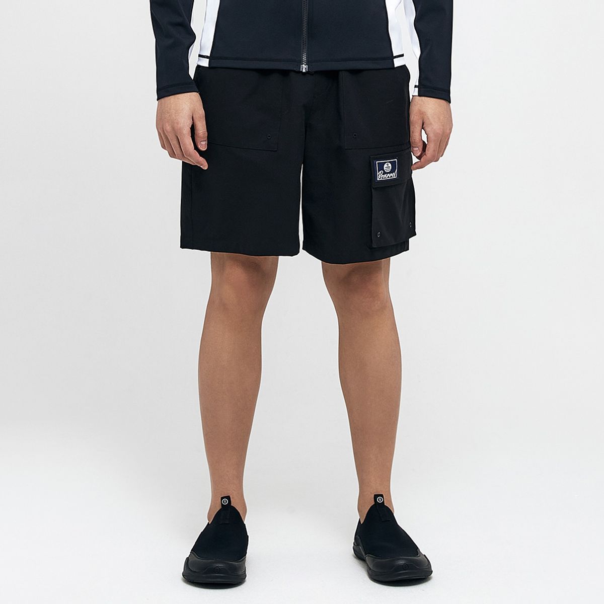 배럴(BARREL) 맨 노티컬 카고 5부 워터 쇼츠 블랙 (B4SMWBS104BLK)