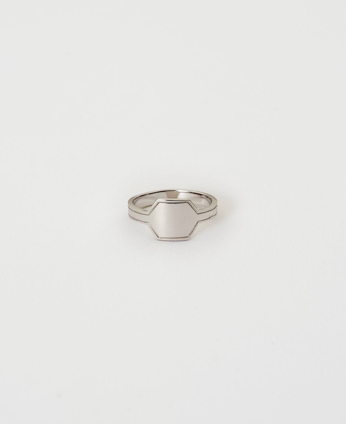 베누아(BENOIT) RG03SL Hexagon Plane Ring [Silver]