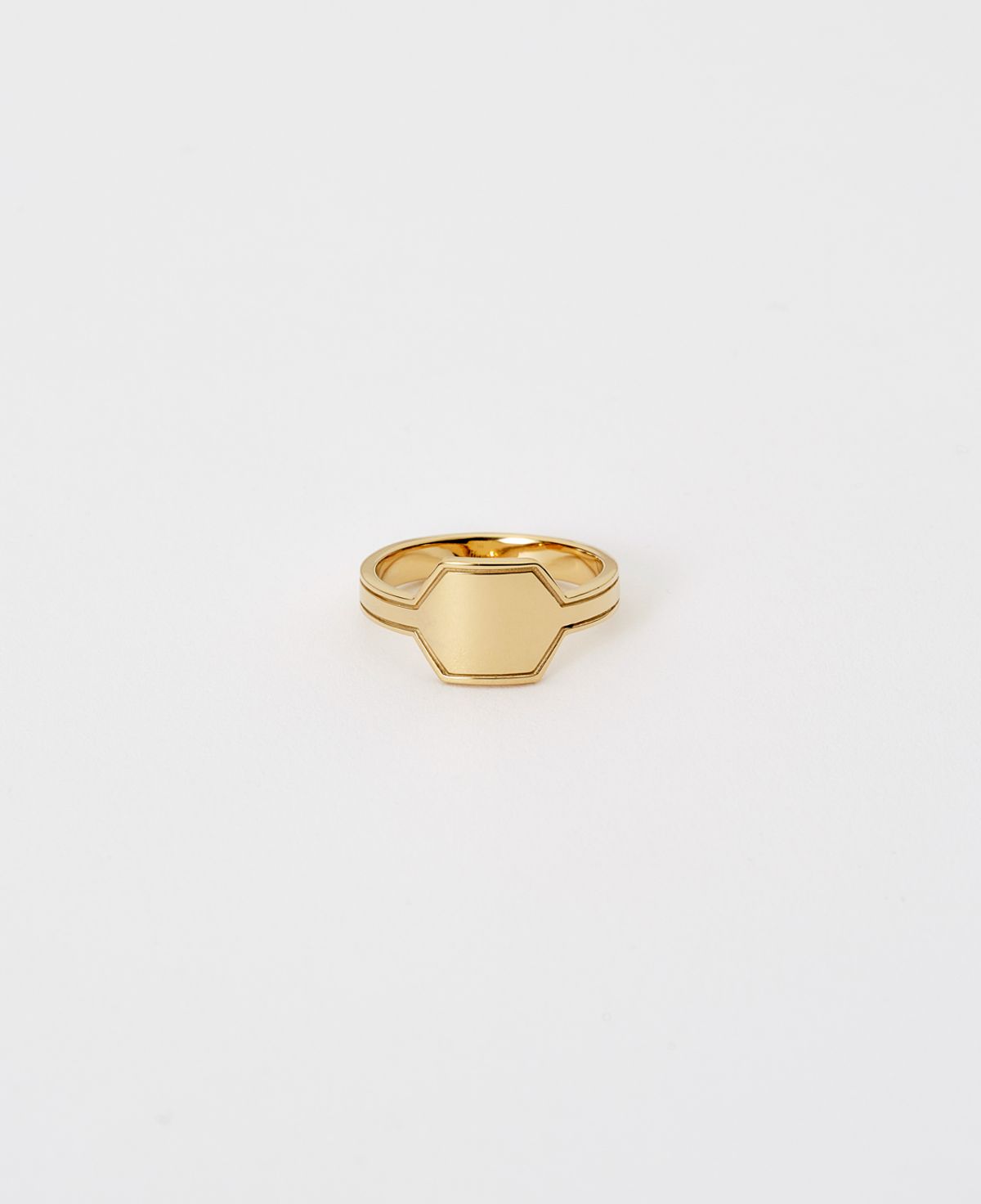 베누아(BENOIT) RG03GL Hexagon Plane Ring [Gold]