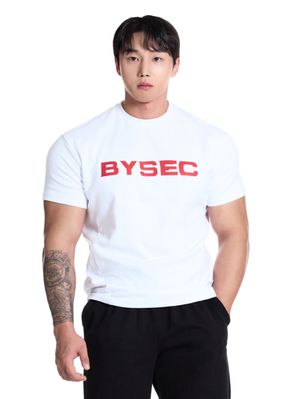 퍼펙트 특양면 레드로고 머슬핏 반팔 티셔츠_2Color