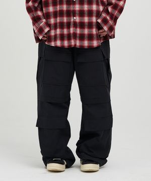 유틸리티 컨버터블 카고 팬츠 - 블랙