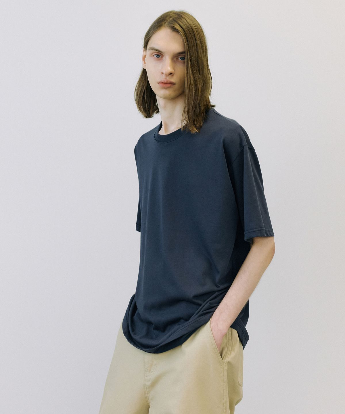 엔도어(ENDOOR) Supima premium 1/2 T-shirt (navy)