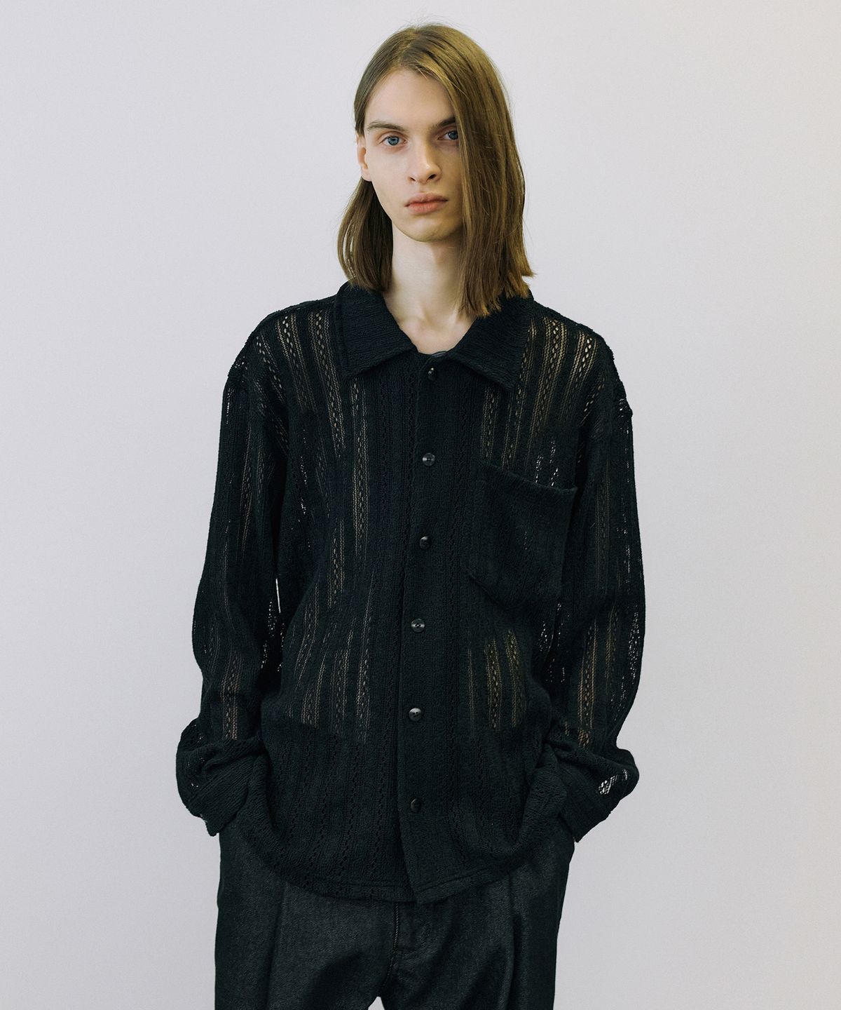 엔도어(ENDOOR) Crochet shirts (black)