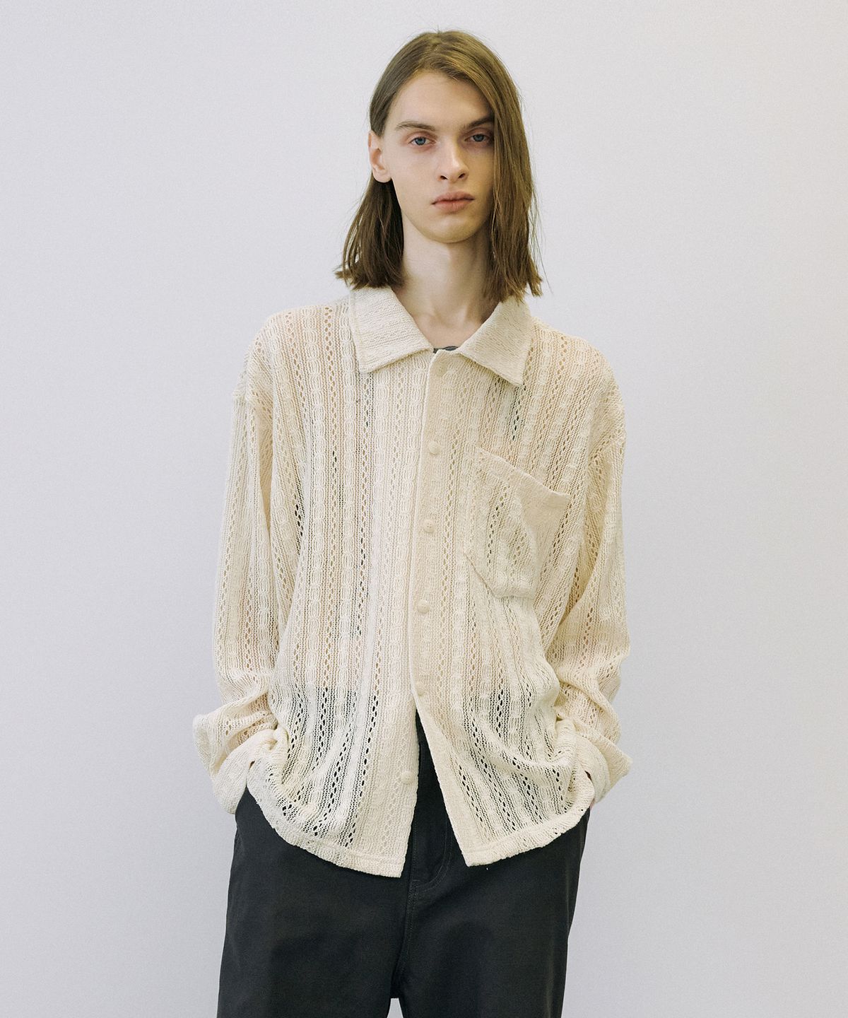 엔도어(ENDOOR) Crochet shirts (ecru)