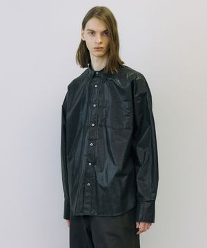 Over coating shirt (black)