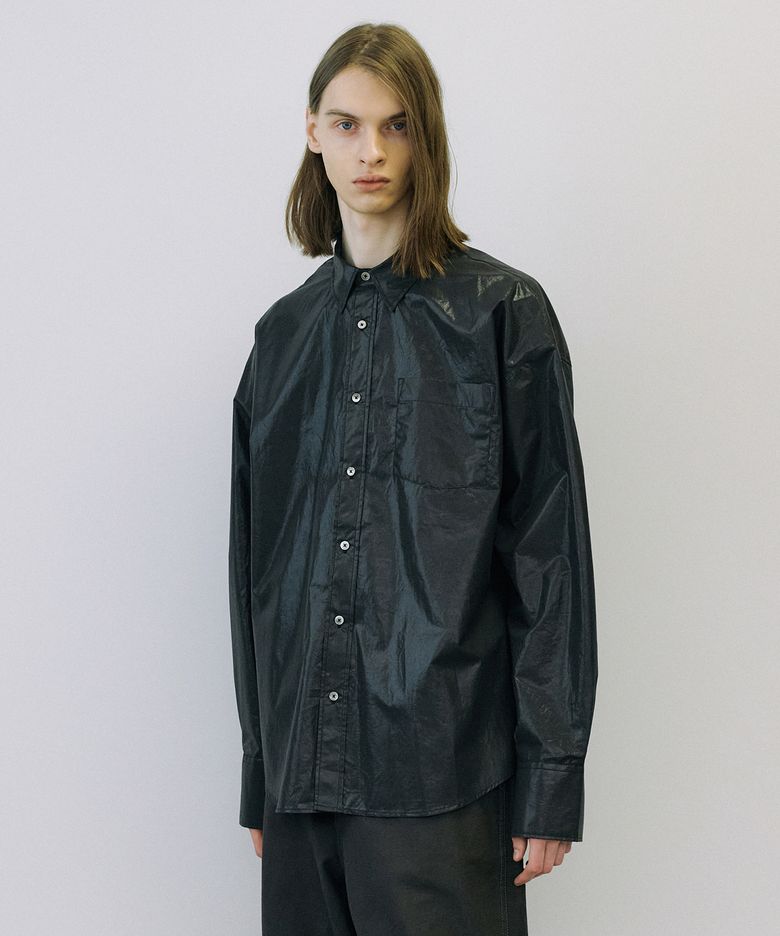 Over coating shirt (black)
