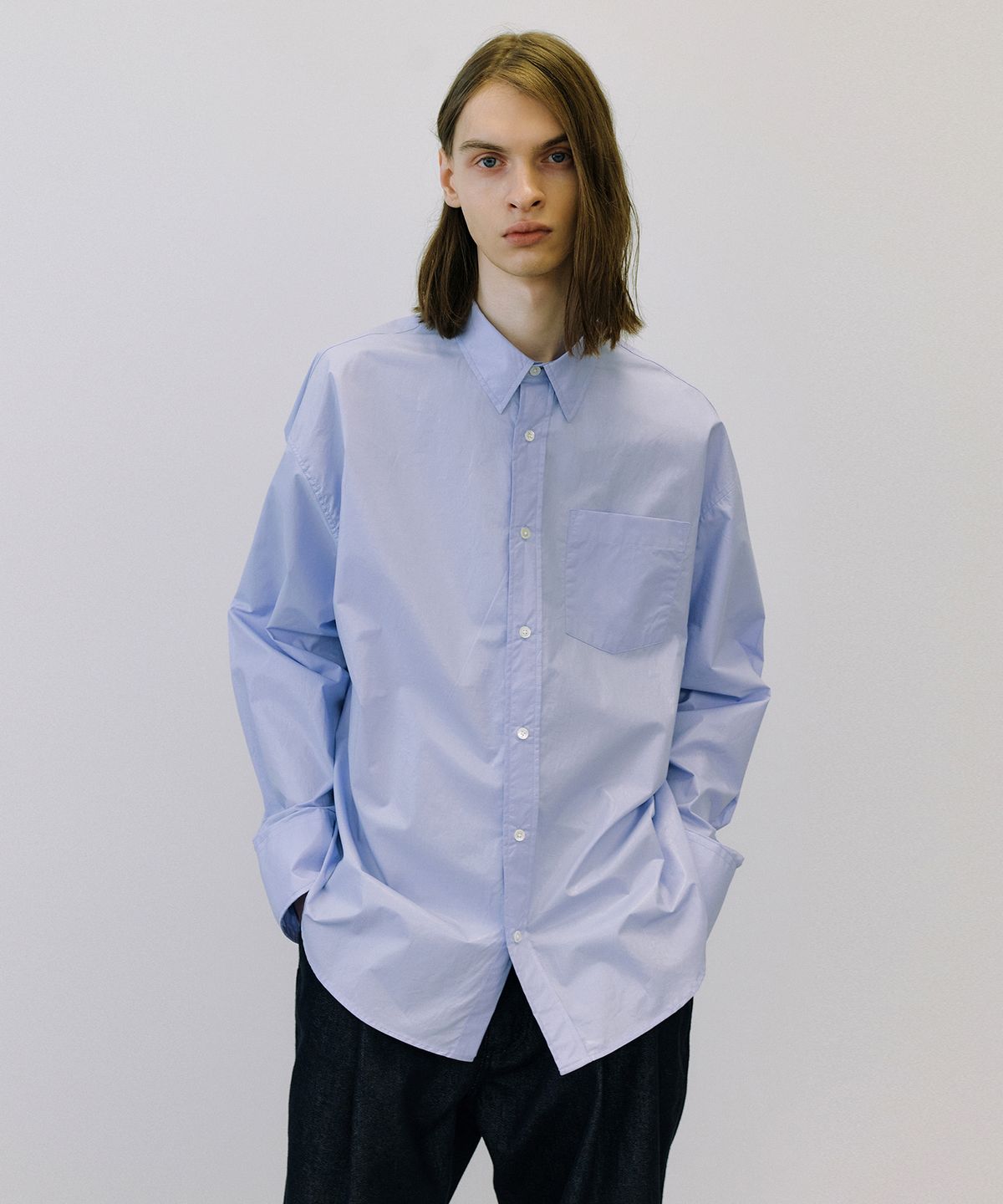 엔도어(ENDOOR) Over coating shirt (sky blue)