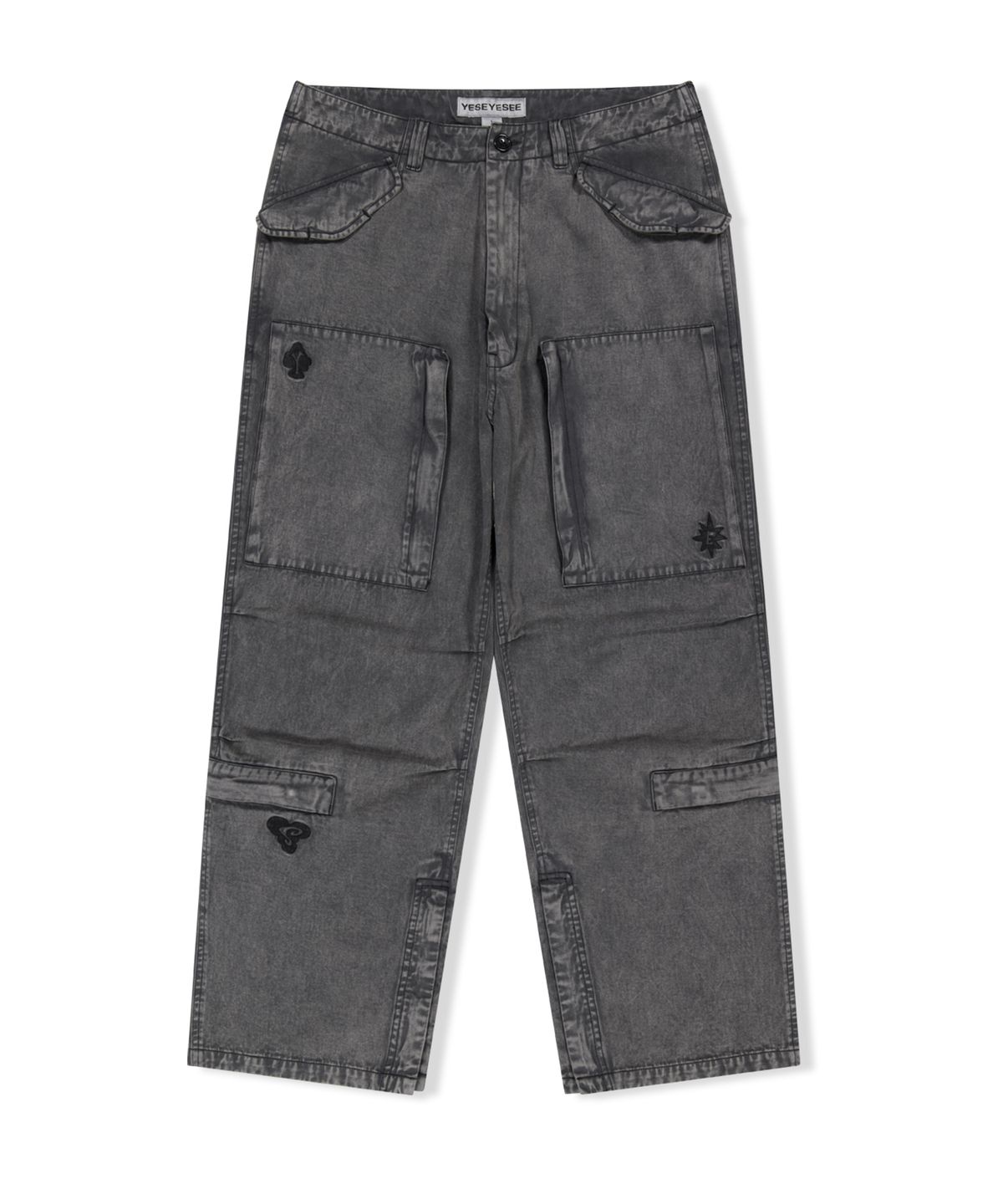 예스아이씨(YESEYESEE) Bleached Aviator Pants Charcoal