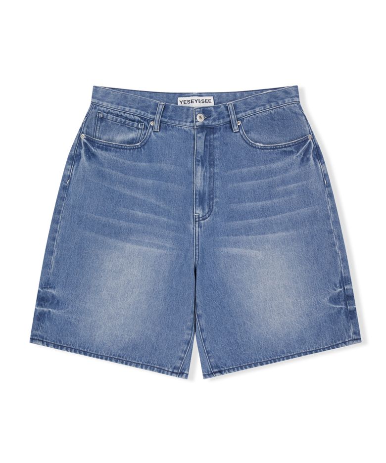 Basal 5 Pockets Denim Shorts Light Indigo