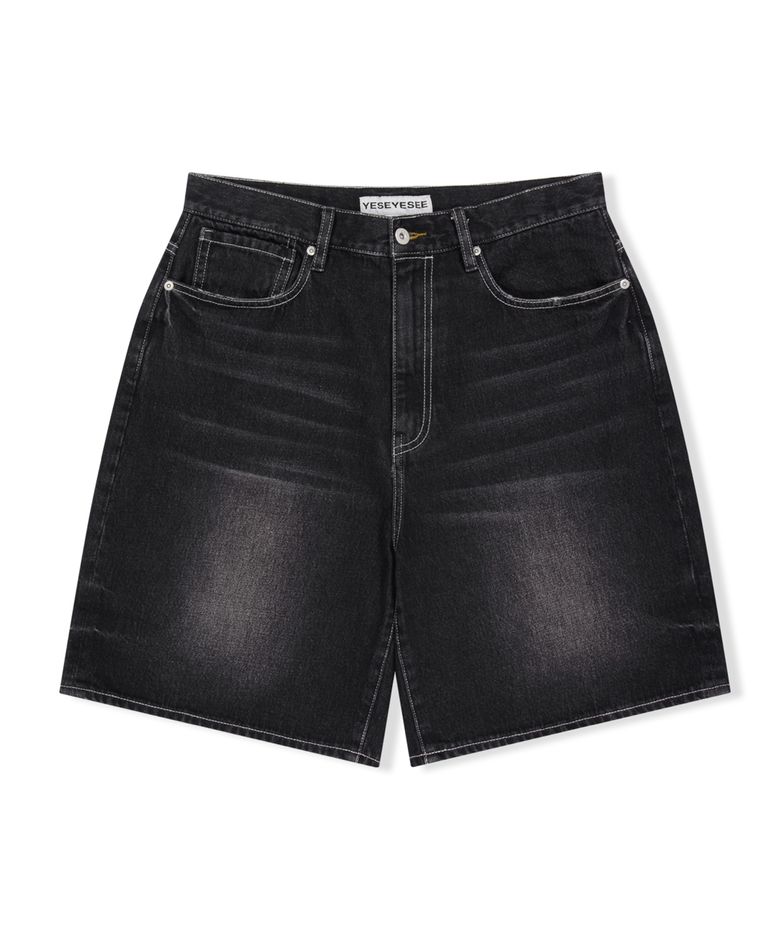 Basal 5 Pockets Denim Shorts Black