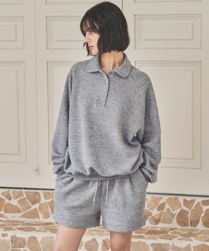 [SET] 하울 칼라 스웨트 셋업