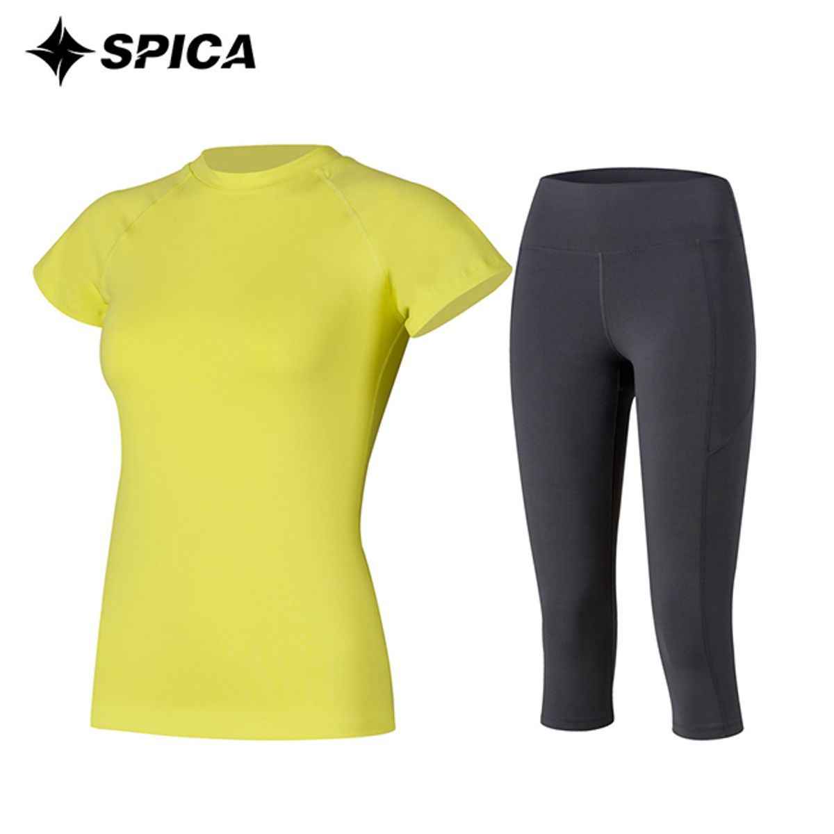 스피카(SPICA) 요가복세트 티셔츠 칠부레깅스 SPA531709