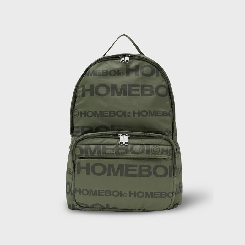 logo backpack (로고백팩) - satin khaki