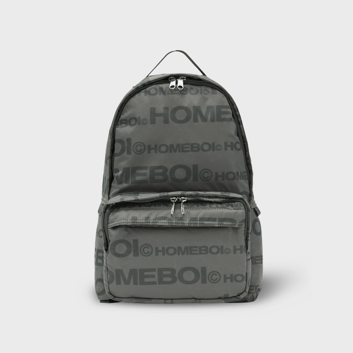 홈보이스포츠클럽(HOMEBOI SPORT CLUB) logo backpack (로고백팩) - satin gray