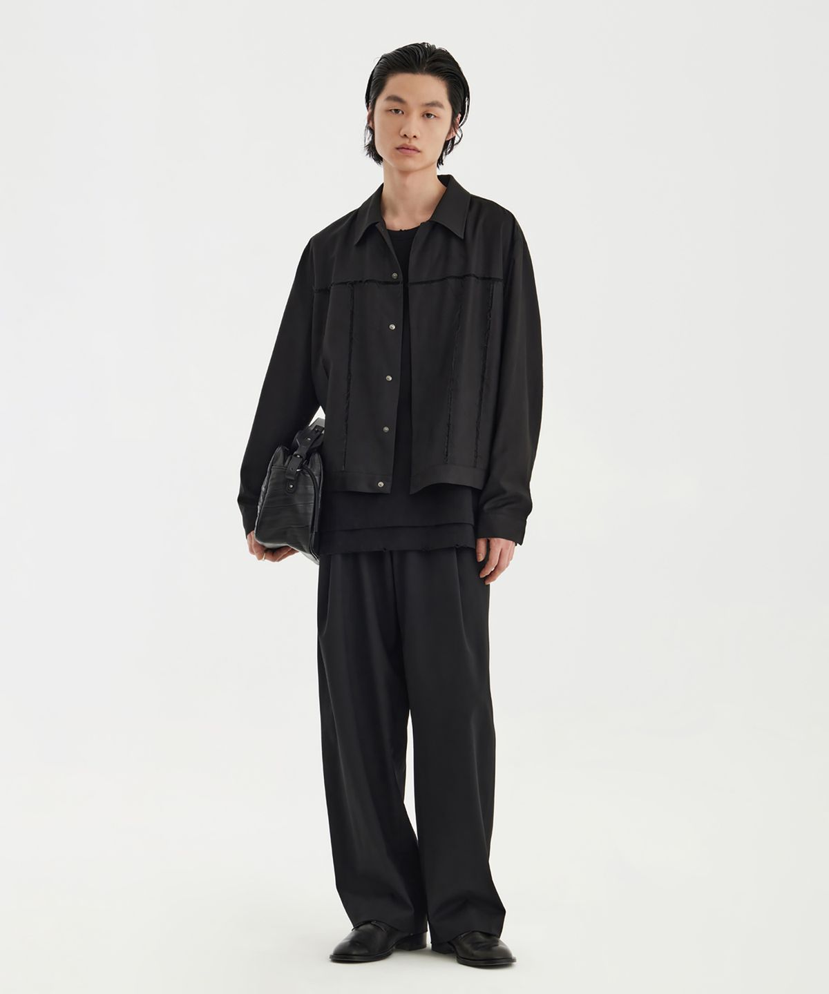 유스(YOUTH) Cut-Off Trucker Jacket - Black