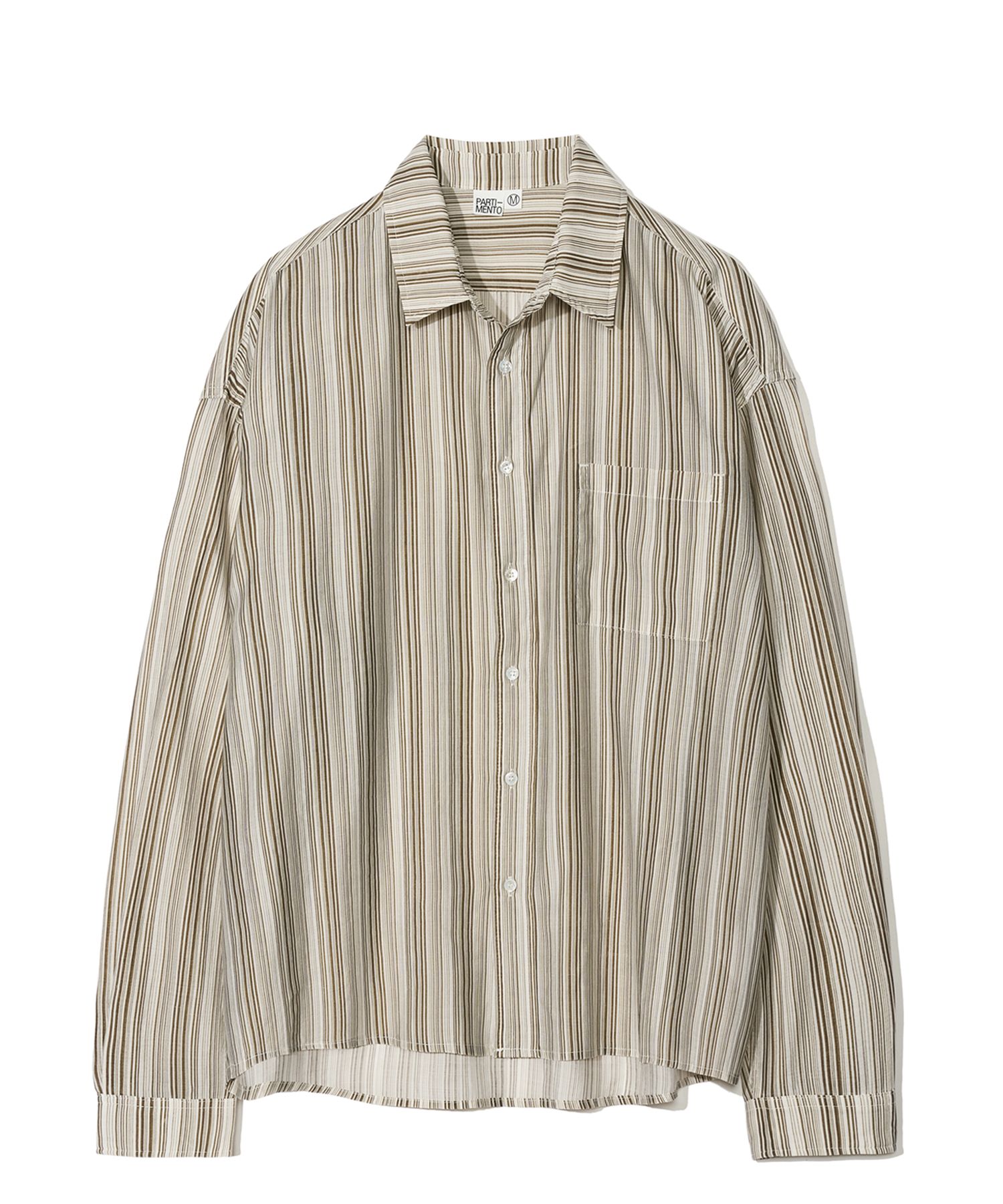 ★PARTIMENTO★ Multi Stripe Shirt Brown MUSINSA | PARTIMENTO Multi-Stripe Shirt Brown
