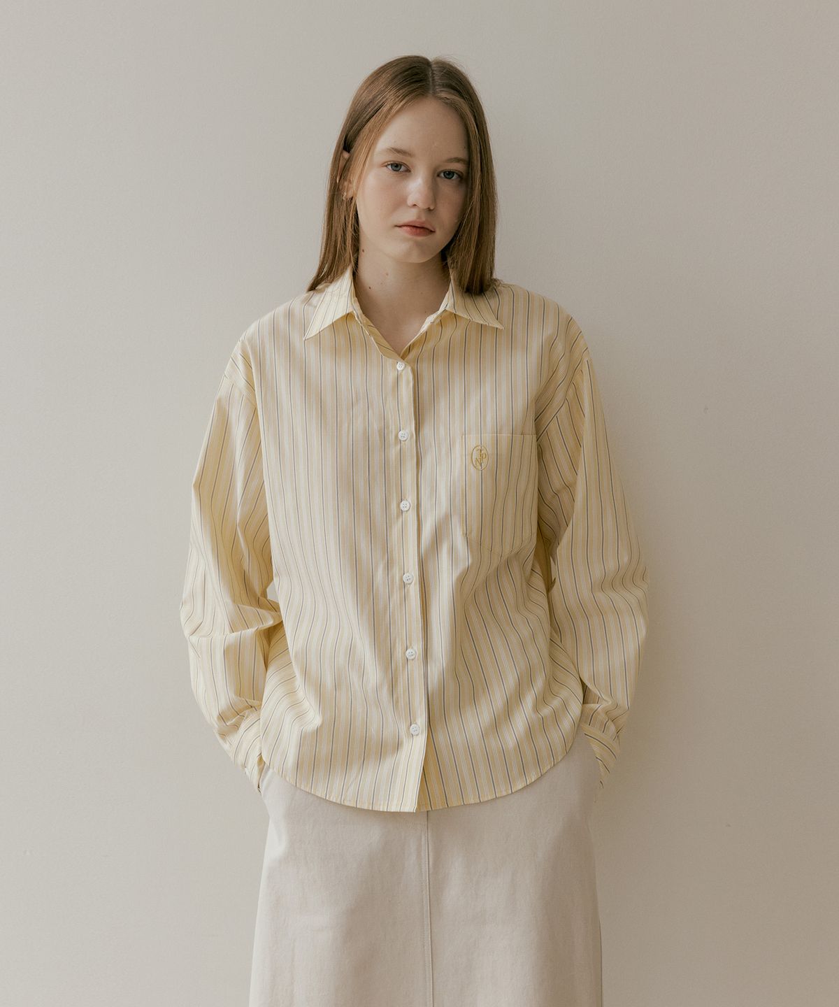 더페니(THE PENNY) BASIC STICHWORK SHIRT - Yellow