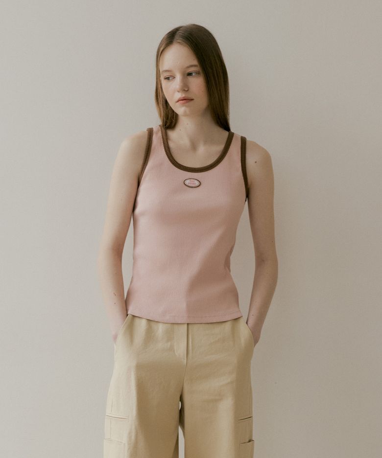LOGO COMBIE SLEEVELESS TEE - Pink