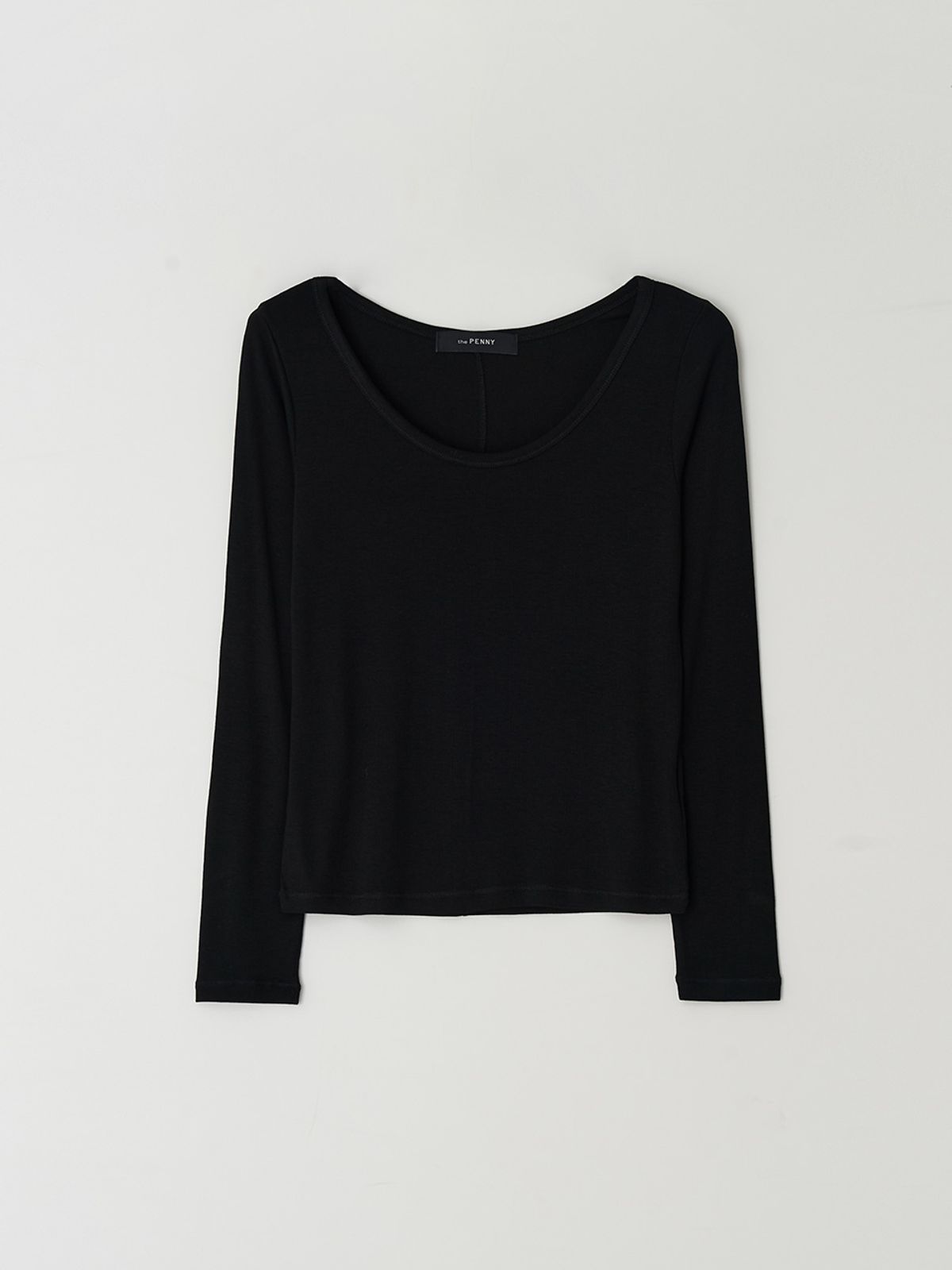더페니(THE PENNY) BACK DETAIL LONG SLEEVELESS T - Black